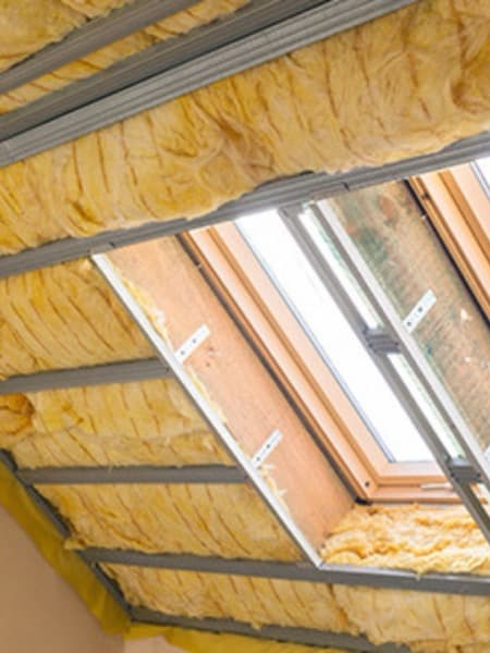 Foto: Nachher — Professionell gedämmter Dachstuhl